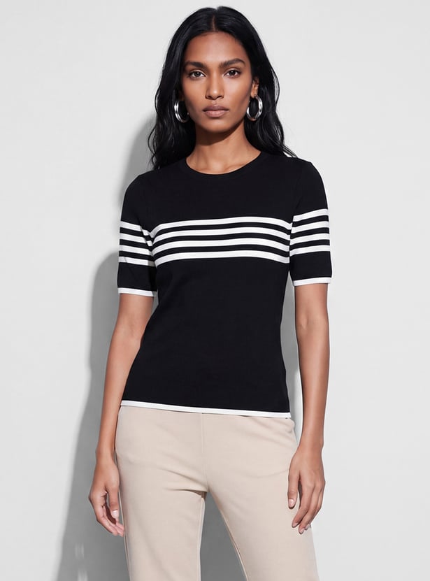 CODE CLASSIC Knit Striped Top