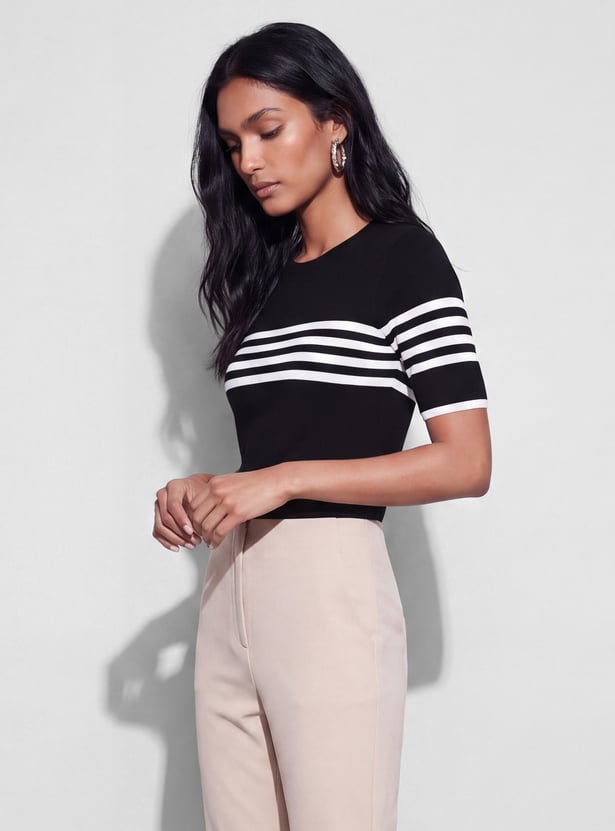 CODE CLASSIC Knit Striped Top