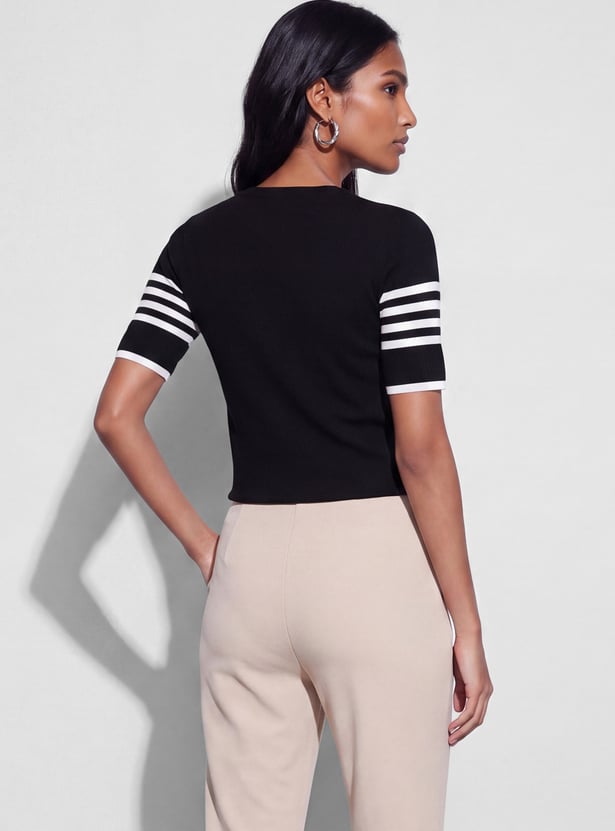 CODE CLASSIC Knit Striped Top