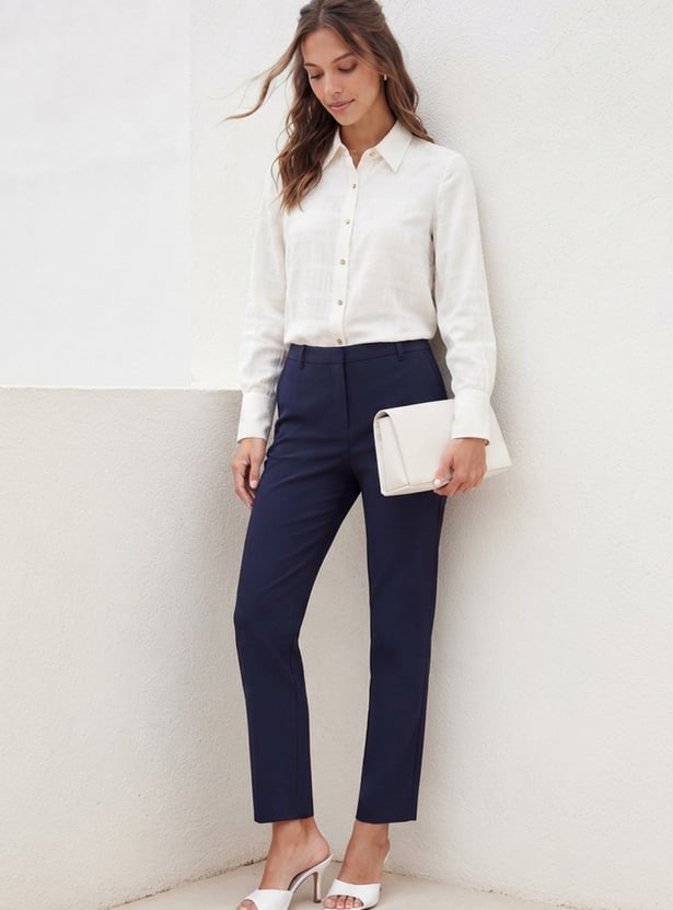 CODE CLASSIC Plain Woven Trousers