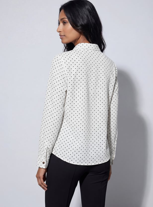 CODE CLASSIC Polka-Dot Print Shirt