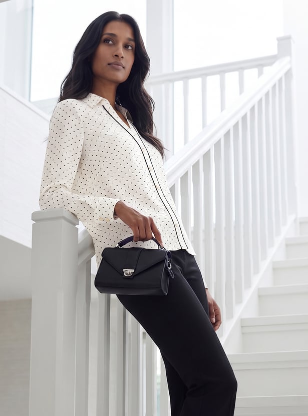 CODE CLASSIC Polka-Dot Print Shirt