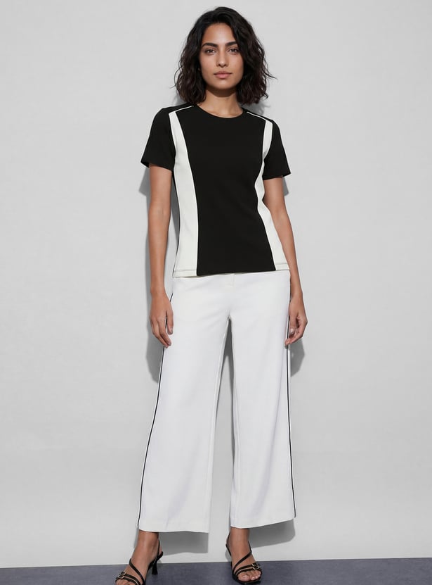CODE CLASSIC Colourblock Crew Neck Top