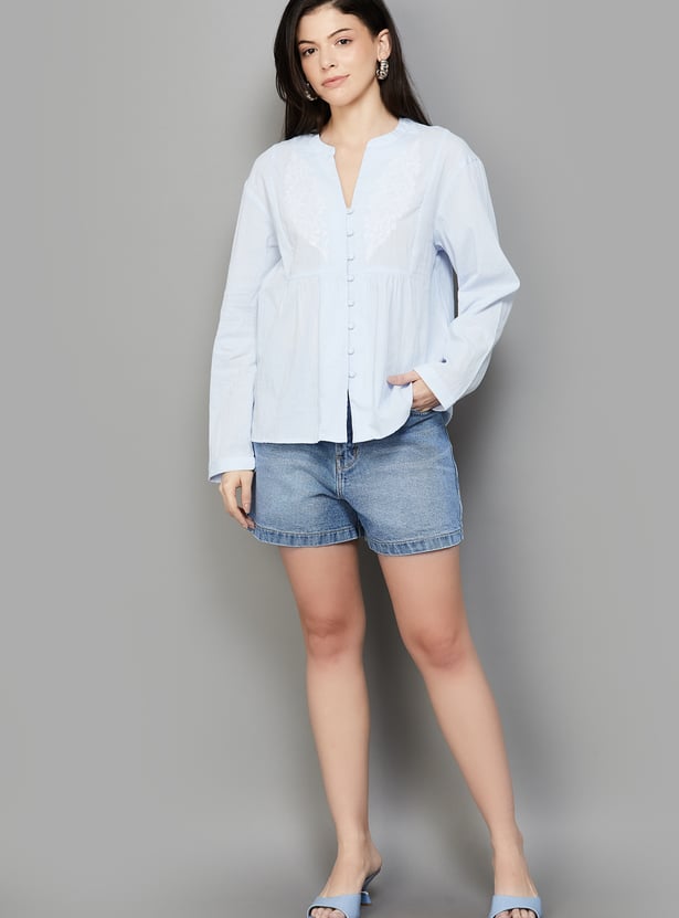 XPOSE High-Rise Denim Shorts
