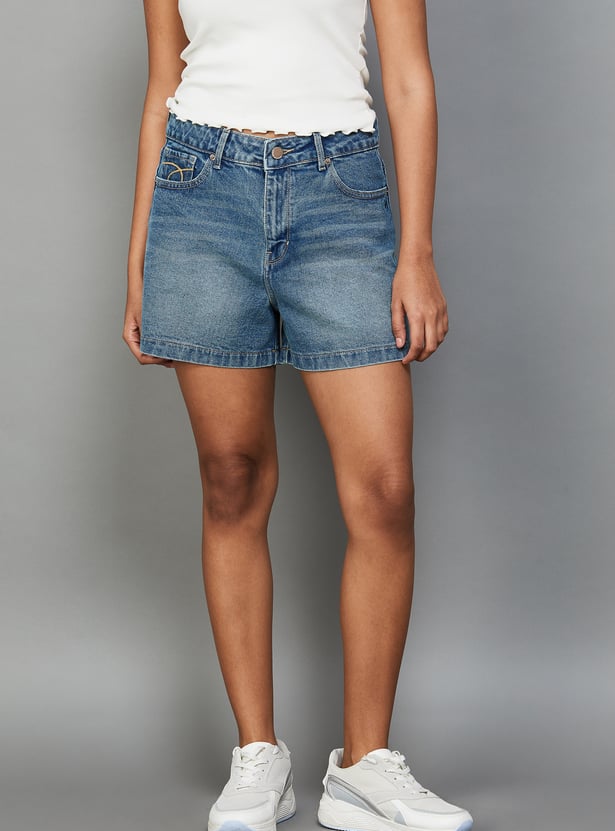 XPOSE Super High-Rise Denim Shorts