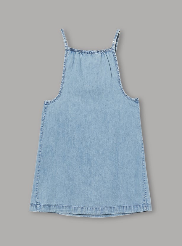 FAME FOREVER Girls Solid Dress with T-shirt