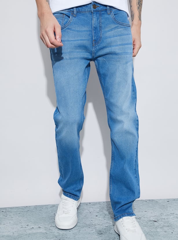 DENIMIZE Stonewashed Slim Straight Jeans