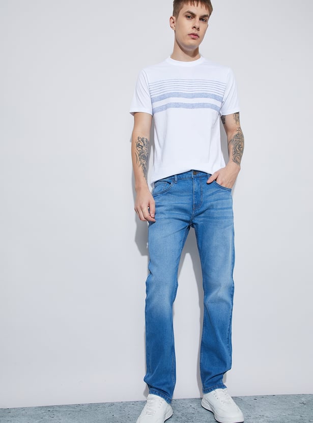 DENIMIZE Stonewashed Slim Straight Jeans