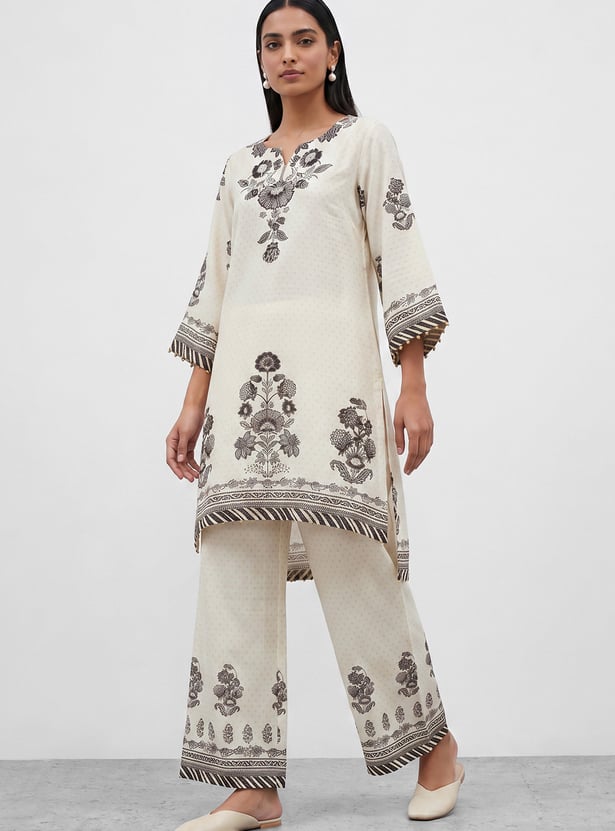 MELANGE Ethnic Motif Kurta Palazzo Set