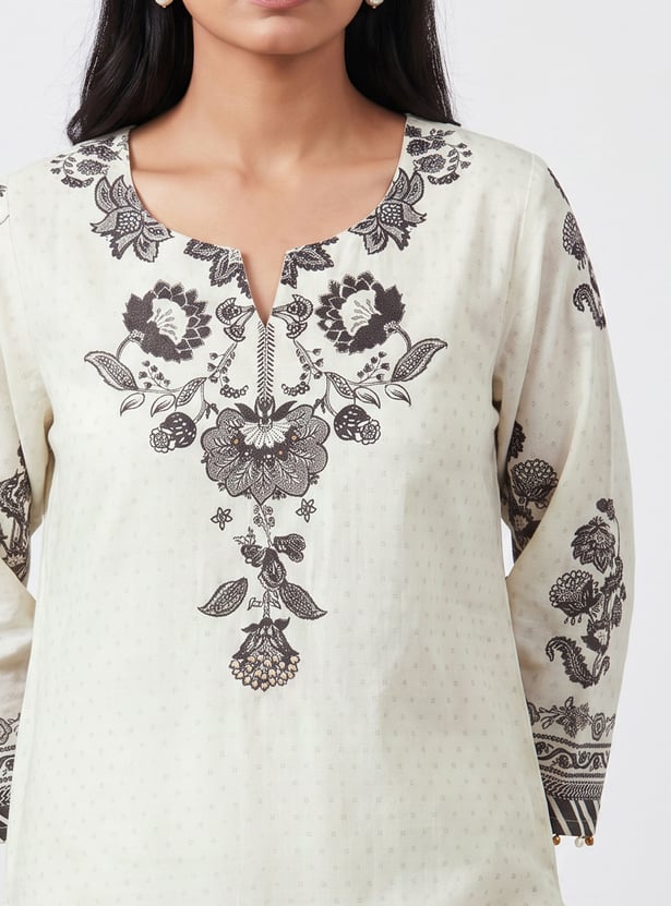 MELANGE Ethnic Motif Kurta Palazzo Set