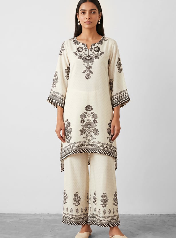 MELANGE Ethnic Motif Kurta Palazzo Set