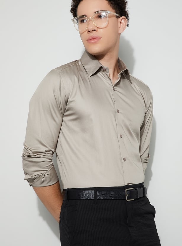 CODE Solid Slim Fit Formal Shirt