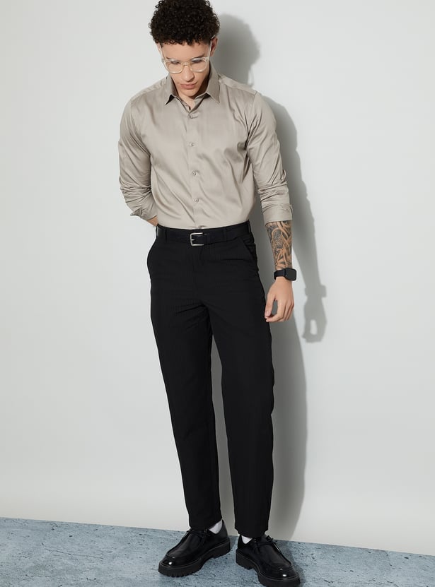 CODE Solid Slim Fit Formal Shirt