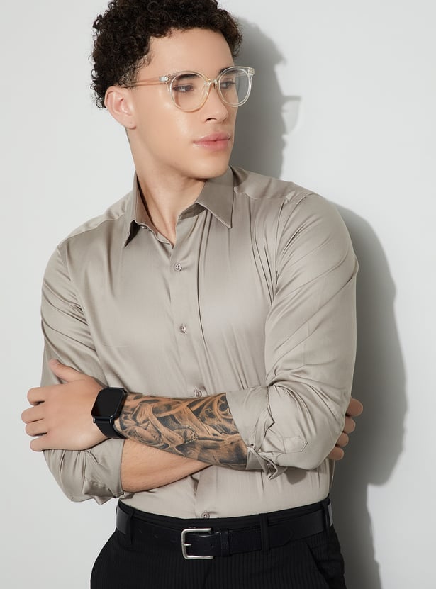CODE Solid Slim Fit Formal Shirt