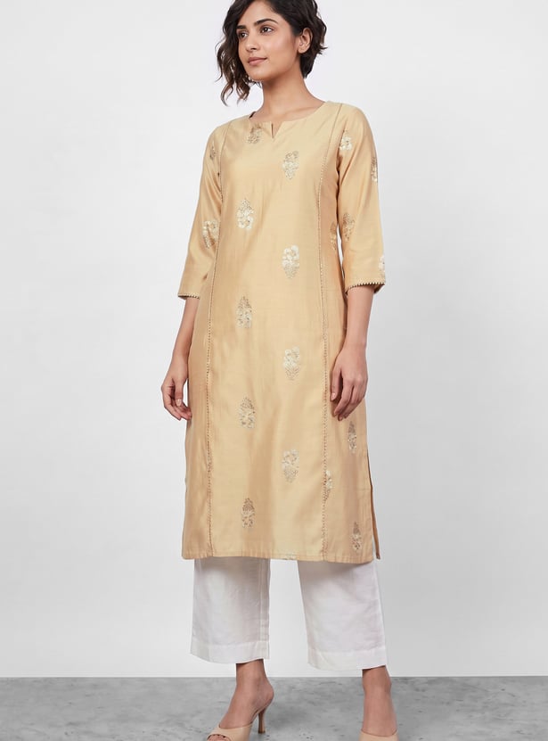MELANGE Embroidered Straight Kurta