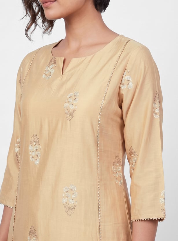 MELANGE Embroidered Straight Kurta