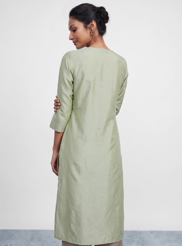 MELANGE Embroidered Straight Kurta