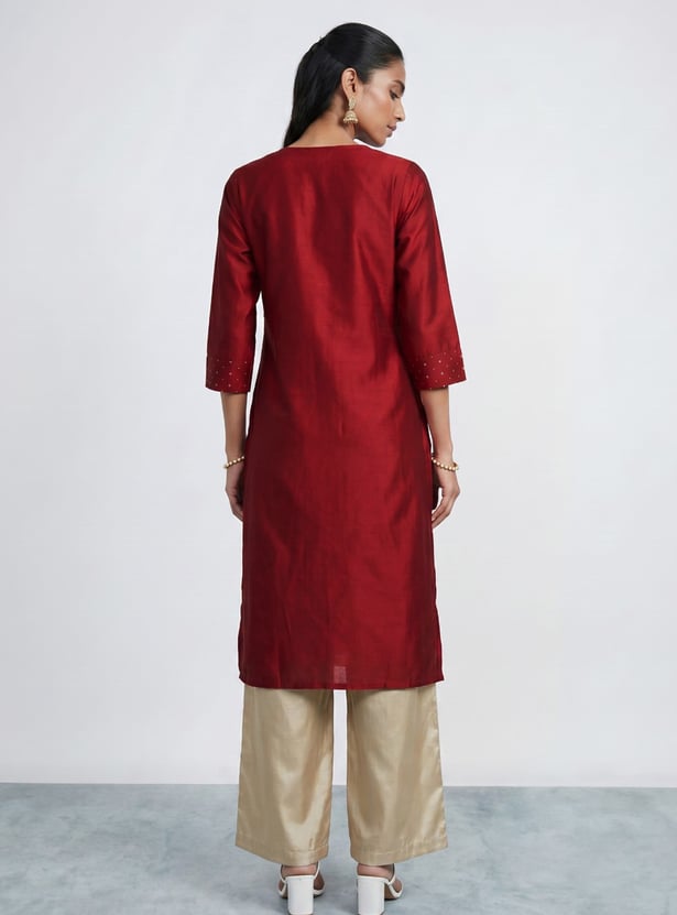 MELANGE Embroidered Straight Kurta