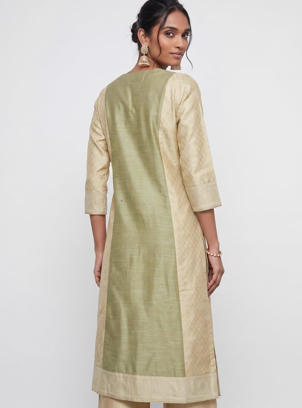 MELANGE Embroidered Straight Kurta