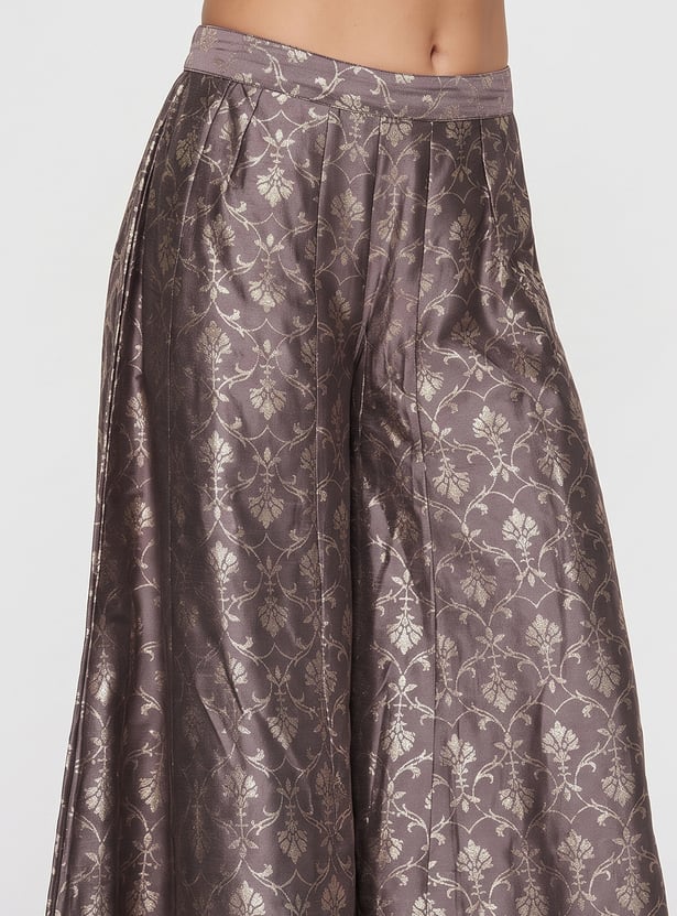 MELANGE Foil Print Flared Pants