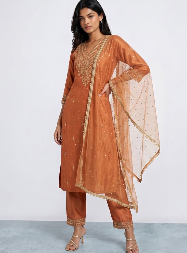 MELANGE Embellished Dupatta