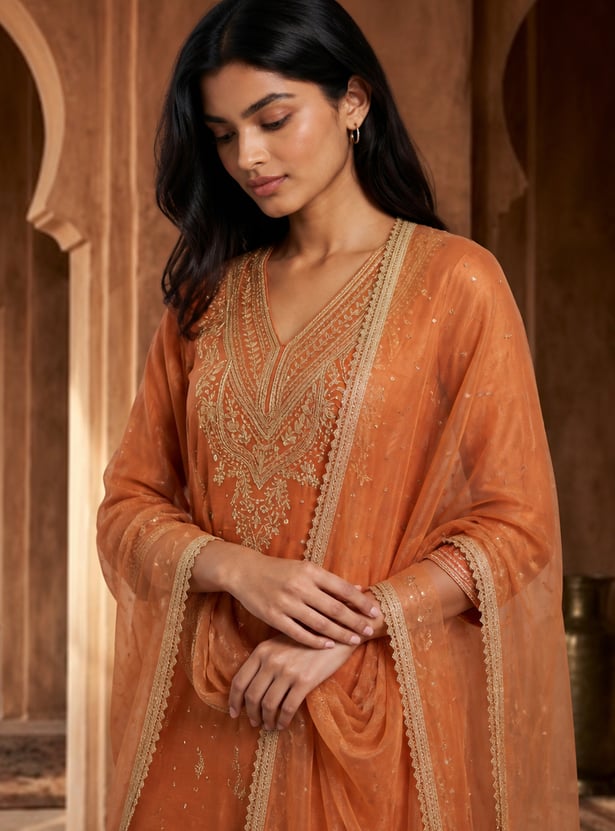 MELANGE Embellished Dupatta