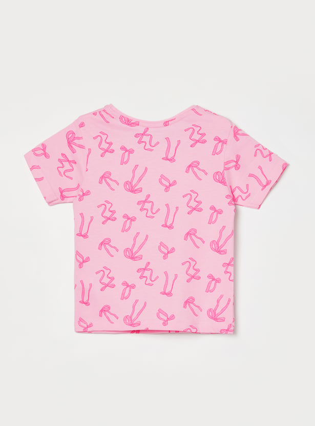 FAME FOREVER Girls Graphic Top with Shorts Set