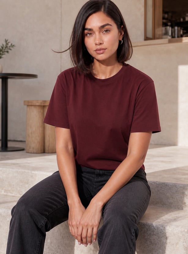 FAME FOREVER Solid T-shirt