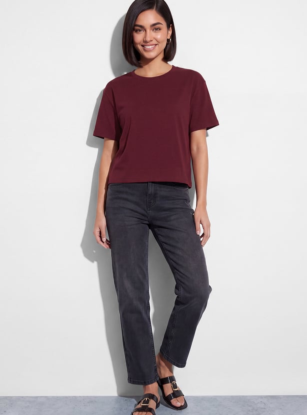 FAME FOREVER Solid T-shirt