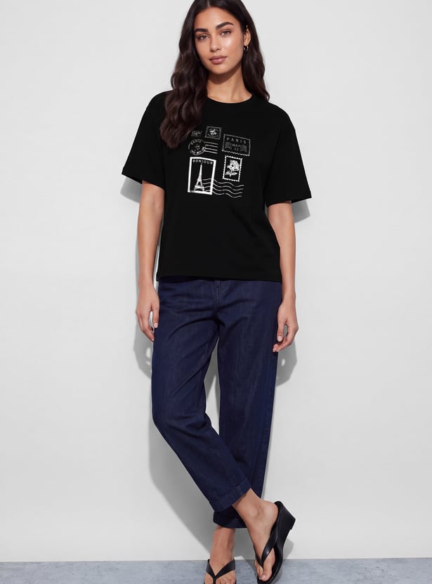 FAME FOREVER Graphic Print T-shirt