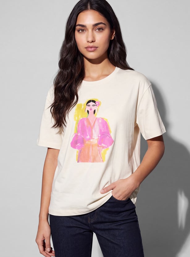 FAME FOREVER Graphic Print T-shirt