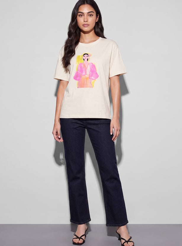 FAME FOREVER Graphic Print T-shirt