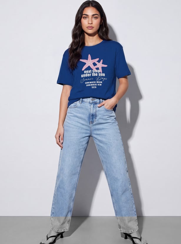 FAME FOREVER Graphic Print T-shirt