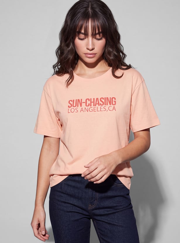 FAME FOREVER Typographic Print T-shirt