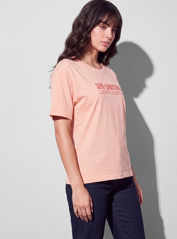 FAME FOREVER Typographic Print T-shirt