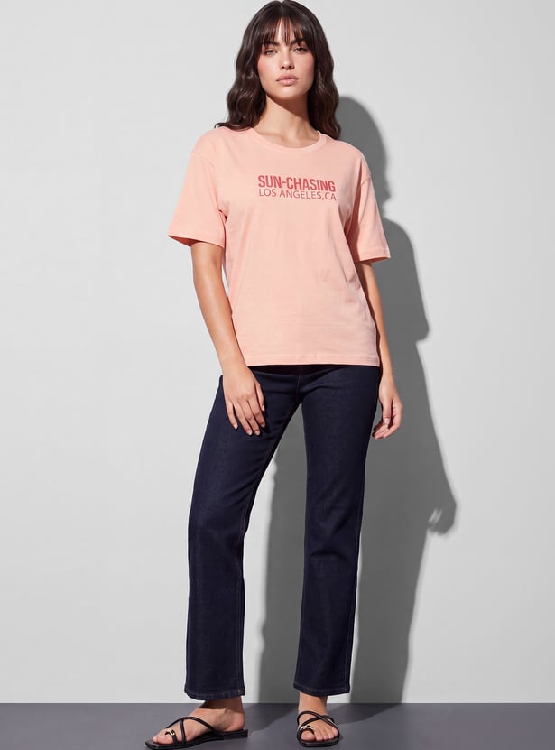 FAME FOREVER Typographic Print T-shirt