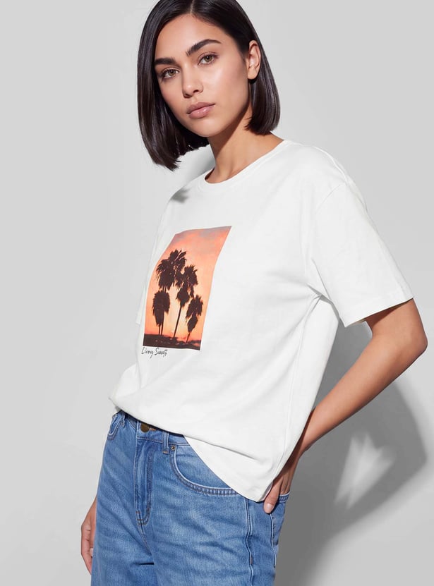 FAME FOREVER Graphic Print T-shirt