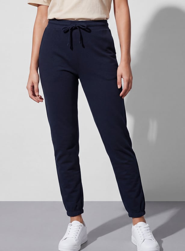 FAME FOREVER Solid Drawstring Joggers