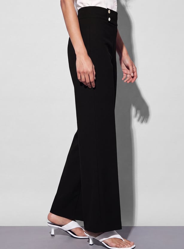 GINGER Buttoned High-Rise Trousers