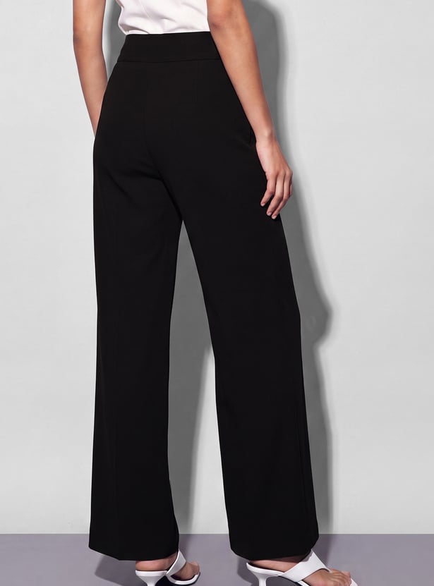 GINGER Buttoned High-Rise Trousers
