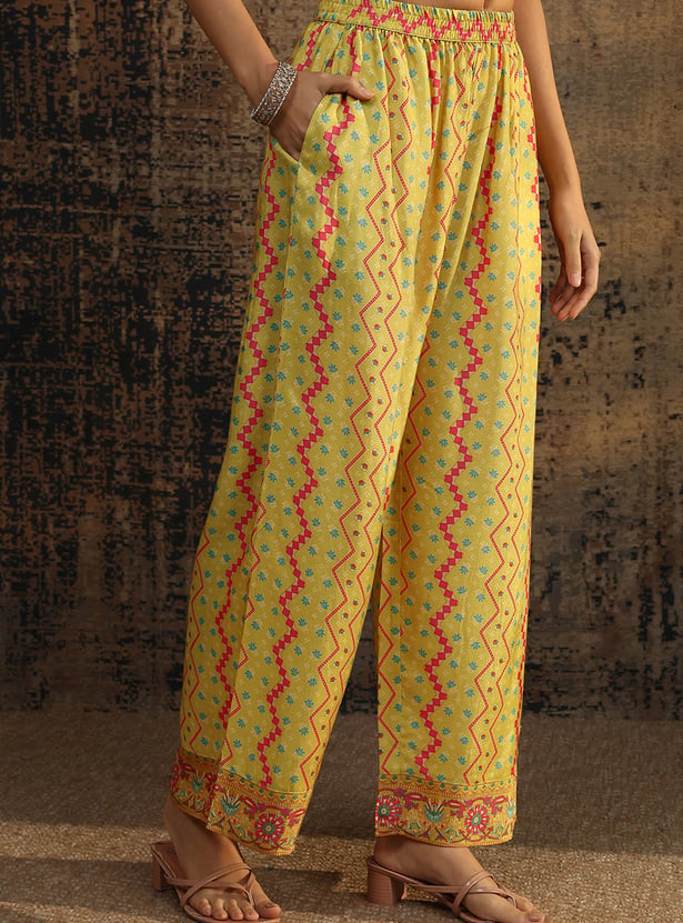 LIBAS Floral Print A-Line Kurta Set