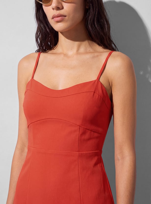 GINGER Solid Mini Dress