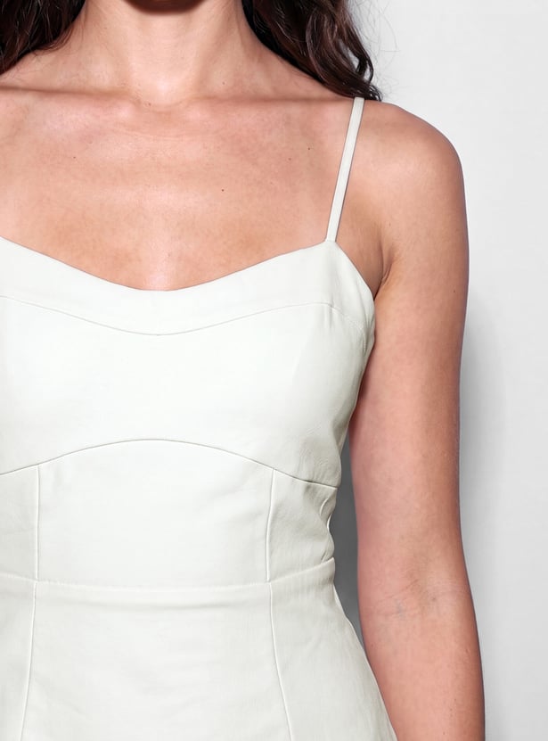 GINGER Solid Mini Dress
