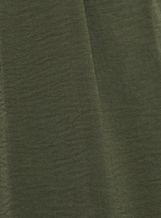 GINGER Textured Buttoned Pants