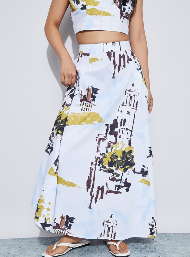 GINGER Printed Maxi Skirt