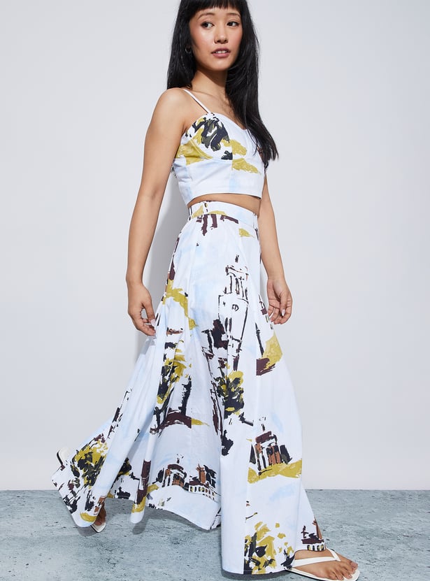 GINGER Printed Maxi Skirt
