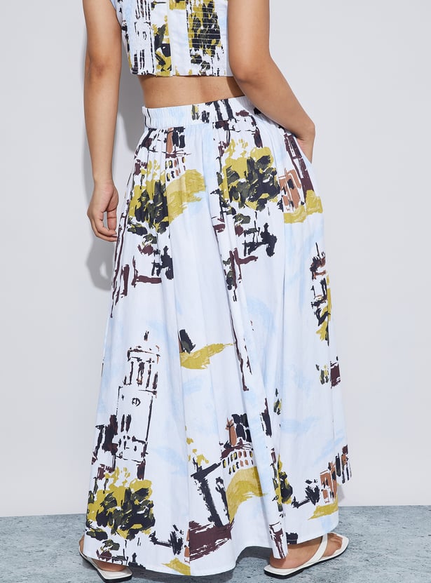GINGER Printed Maxi Skirt