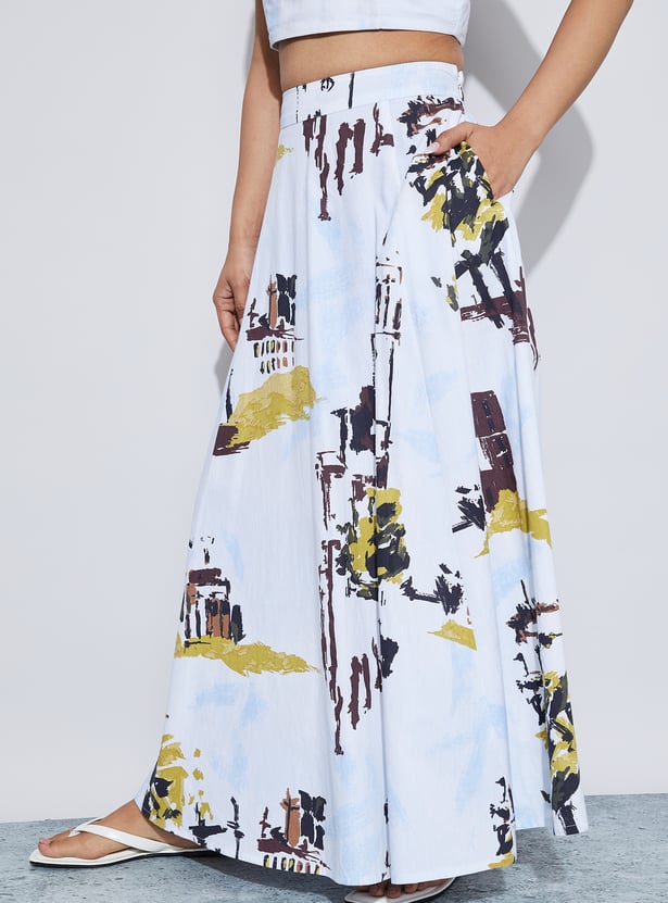 GINGER Printed Maxi Skirt