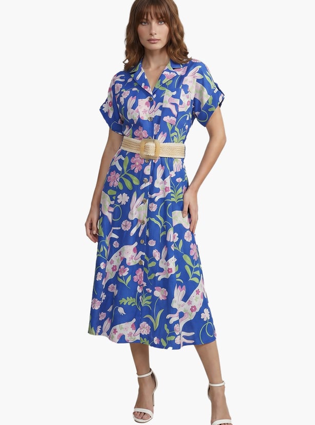 VERO MODA Floral Print Midi Dress