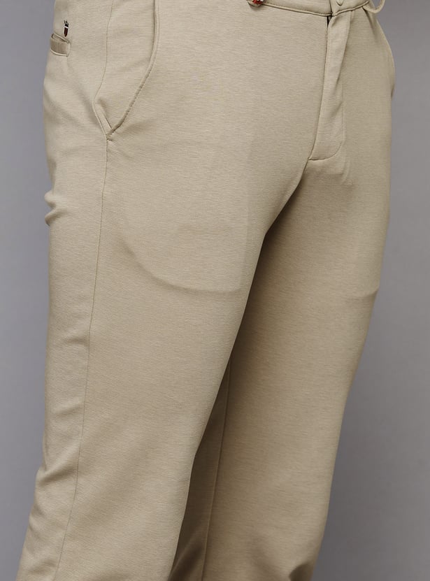 LP SPORT Solid Slim Tapered Trousers